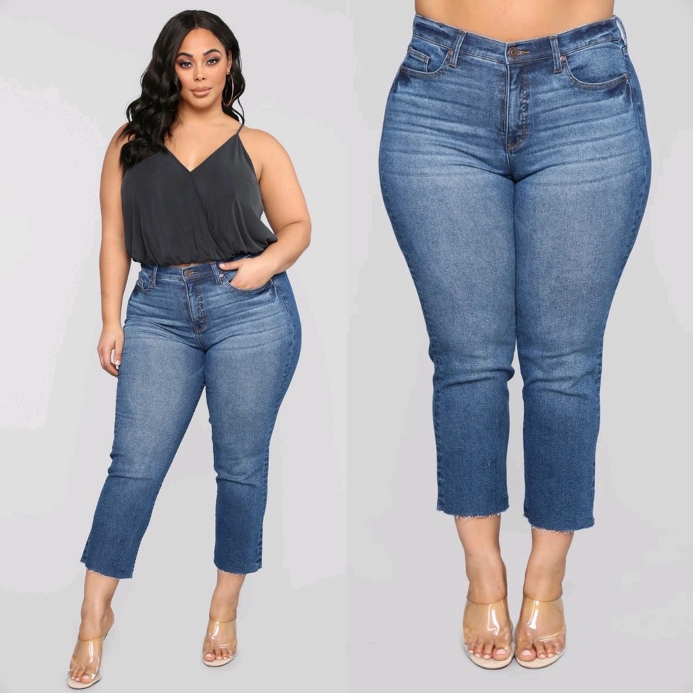 NWT Fashion Nova Burning Love II High Rise Boyfriend Jeans - 16 - Medium Wash